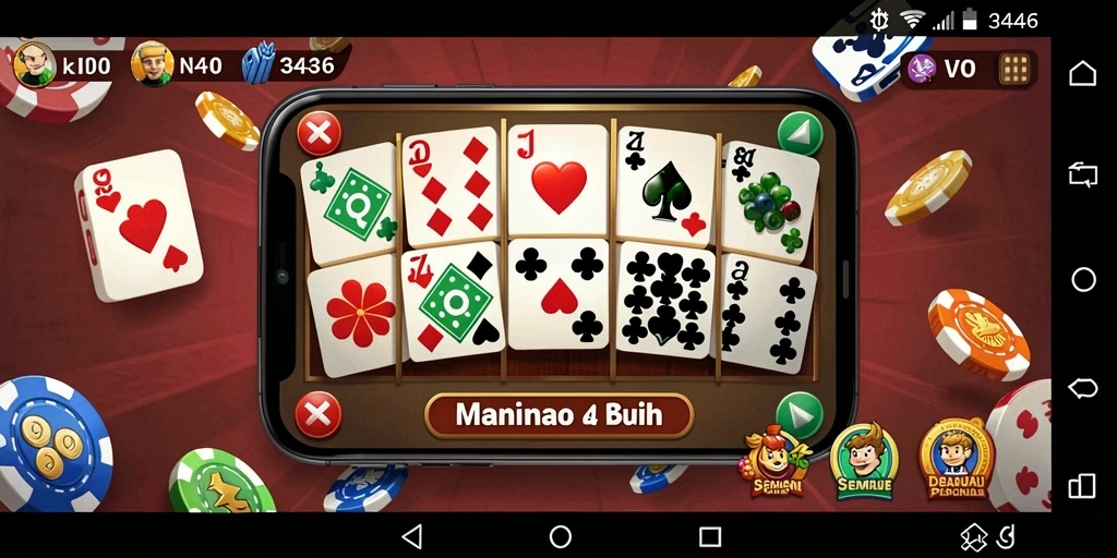 Tampilan gameplay seru di 3446 dengan teman-teman.