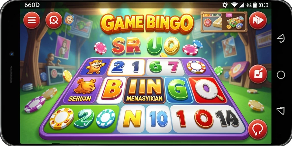 Screenshot gameplay seru 66D menampilkan suasana Bingo yang mendebarkan.
