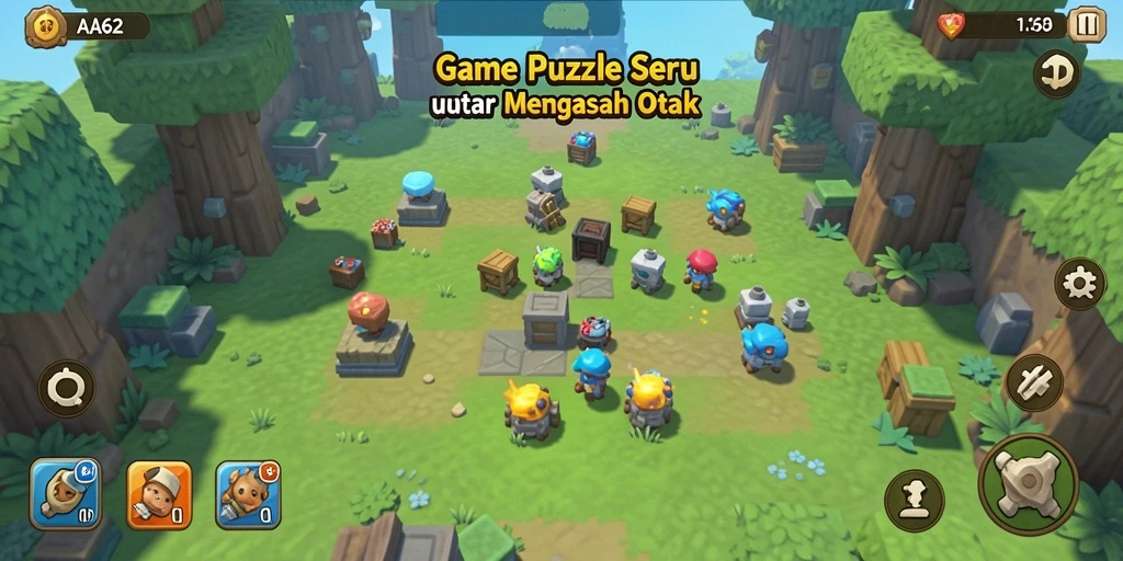 Tangkapan layar gameplay AA62 yang menantang dan seru.