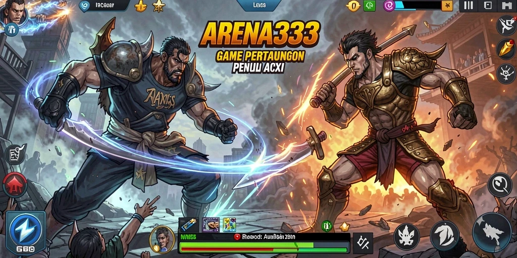 Tampilan gameplay seru dalam pertarungan di ARENA333.