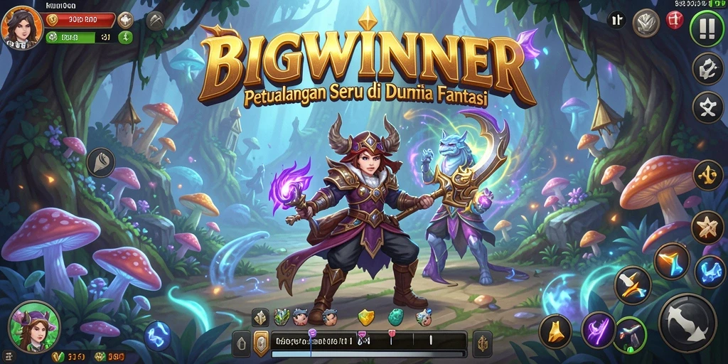 Tangkapan layar gameplay BIGWINNER menampilkan petualangan dan eksplorasi yang mendebarkan.