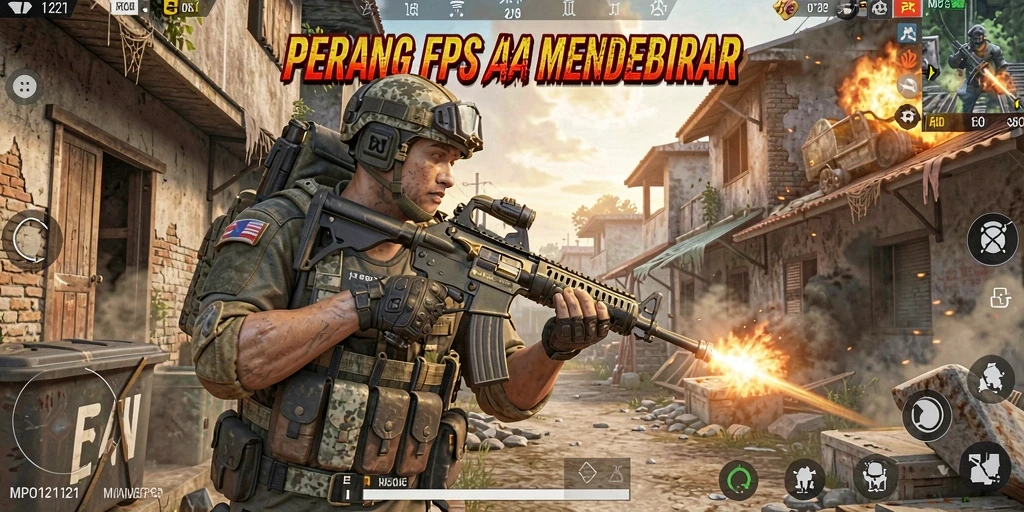 Tampilan grafis mendebarkan dalam gameplay MPO1221.