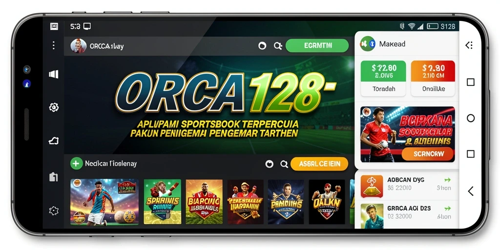 Tangkapan layar ORCA128 menampilkan pengalaman taruhan sportsbook yang interaktif dan menarik.