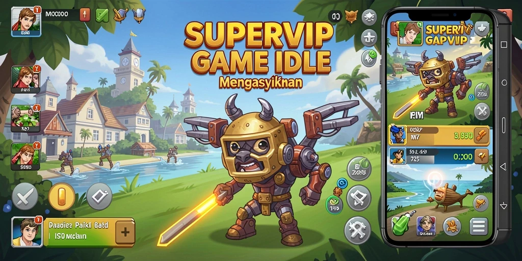Tampilan gameplay SUPERVIP yang menarik dan interaktif.