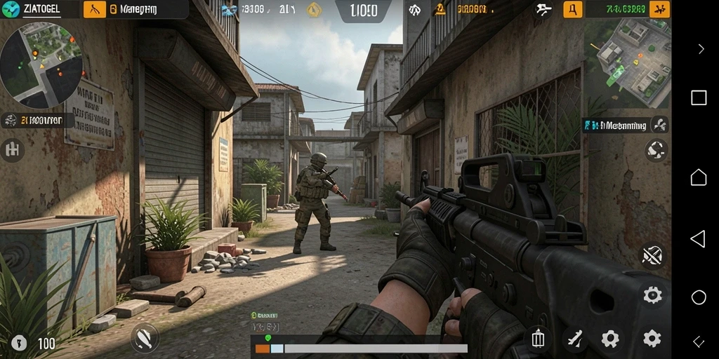 Tampilan gameplay ZIATOGEL yang intens dan dinamis.